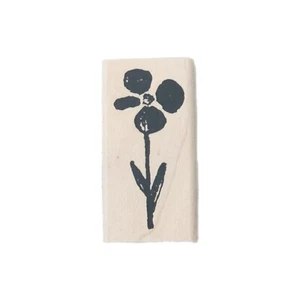Sello de goma montado en madera Savvystamps "FLOR" NUEVO - Imagen 1 de 2