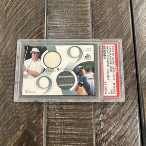 Phil Mickelson And Sergio Garcia Front 9 Fabrics Shirt Print /200 Psa 7