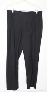 Izod Boys Pants Black Flat Front Size 14 Husky Chino - Picture 1 of 3