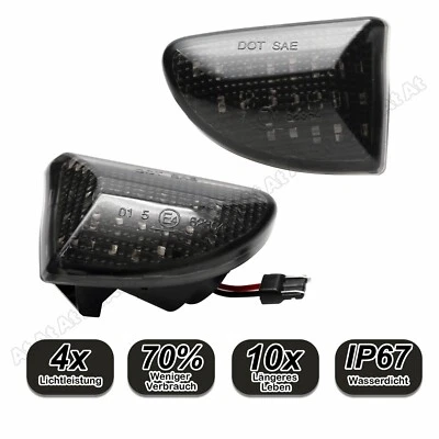 2x LED seitenanzeige Seitenblinker Blinker Schwarz für Smart Fortwo 451 bis 2014 - Bild 1 von 4