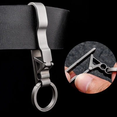 Titanium Alloy Keychain Quick Buckle Detach Belt Waist Hanging Key Ring EDC Tool - Image 1 of 4