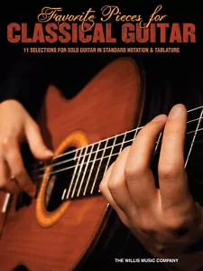 Favorite Pieces for Classical Guitar Solo Sheet Music Tab 11 Standards Book - Picture 1 of 1