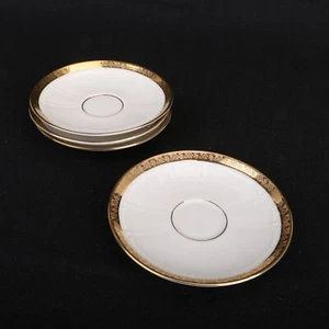 4 platillos suecos Upsala Ekeby patrón dorado c. años 50 - Imagen 1 de 5