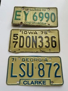 Georga, Iowa, Illinois Nummernschilder 71-75 Ideal für Restaurantmontage.  - Bild 1 von 15