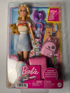 Barbie Doll and Accessories Travel Set with Puppy - Afbeelding 1 van 2