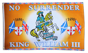 King William III Orange Order Northern Ireland 5' x 3' Polyester Flag