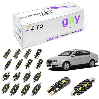 Kit de luces interiores LED súper blancas de 16 bombillas para Volkswagen Passat B6 2006-2007 Foto 1 de 4