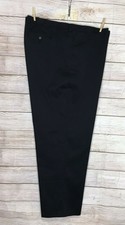  ROUNDTREE & YORKE MEN'S SIZE 56 X 32 Flat Front DRESS PANTS Black