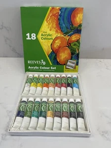 Reeves Set Colori Acrilici Fine per Pittura 18 Vintage Paint Artist Set Nuovo - Foto 1 di 24