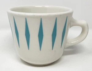Vintage Homer Laughlin Diamond Turquoise Restaurant Ware  Cup - Picture 1 of 5