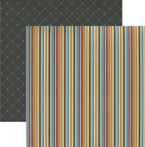 STRIPESTOCK ELIZABETH, DS Scrapbook Paper - Reminisce SST-005 - Picture 1 of 2