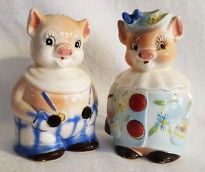 Vintage ENESCO Prunella Pomeroy Schwein Salz & Pfeffer Shaker 4,5"" Lothringen Elam - Bild 1 von 12