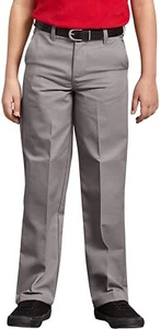 Dickies Boys Silver Husky Pant KP0123 Flex Waist Flat Front Sizes 08H to 20H - Picture 1 of 3