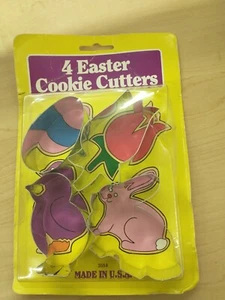 Easter Cookie Cutters Aluminum NIP Recipes Fox Run - Afbeelding 1 van 2