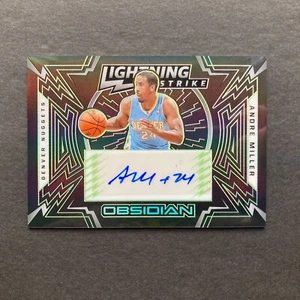 Andre Miller 2020-21 Obsidian Lightning Strike #LS-AND grabado verde automático/15 SSP - Imagen 1 de 2