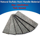 2X Natural Black Buffalo Horn Knife Scales knives Making Handle Material Blanks