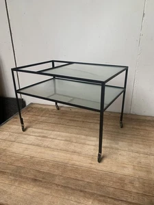 Vtg 60’s Herbert Hirche Steel Glass Bar Cart Trolly Table Germany Holzapfel DWR - Picture 1 of 22