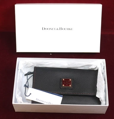 Cartera negra con solapa Dooney & Bourke Pebble negra nueva con etiquetas $108 Foto 1 de 4