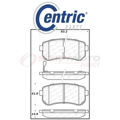 Centric C-TEK Metallic Disc Brake Pads for 2006-2011 Kia Rio5 1.6L L4 - Kit ox Foto 1 de 4