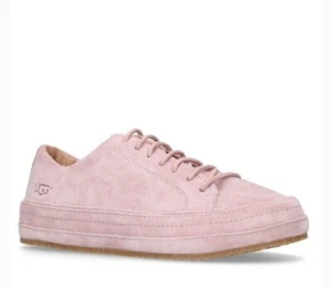 UGG BlakeTrainers LaceUp Leather Suede Sneakers DuskPink Shoes Womens 7 Casual✨️ - Picture 1 of 12