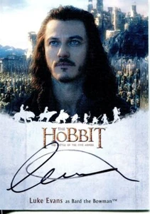 Tarjeta autógrafa Hobbit Batalla de los 5 Ejércitos LE Luke Evans como Bardo el Arquero - Imagen 1 de 1