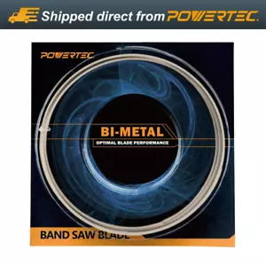 POWERTEC Bi-Metal Band Saw Blade 59-1/2" x 1/2" x 14 TPI for Benchtop Bandsaws - Picture 1 of 8