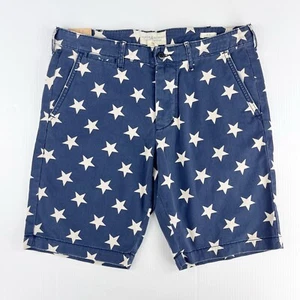 Denim & Supply Ralph Lauren Blue Stars Print USA Shorts Mens 36 - Picture 1 of 2