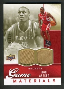 Ron Artest 2009-10 Upper Deck UD Game Materials #/150 Gold Dual Used Worn Jersey - Picture 1 of 2