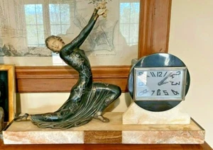 Bellissimo orologio Art Decò da tavolo. Autentico.Da revisionare. 62,5X15XH.43cm - Foto 1 di 11