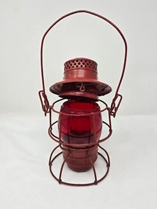 ANTIGUA LINTERNA ROJA DE LOS AÑOS 20 THE ADAMS-WESTLAKE CO. D&H RAILROAD ADLAKE-KERO 4-34 - Imagen 1 de 8