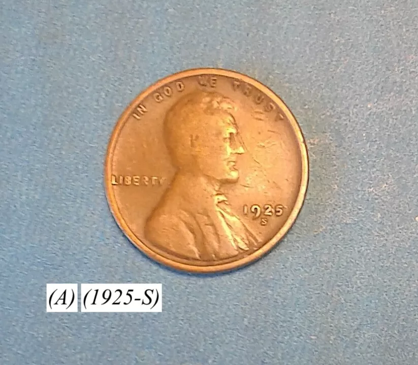 1925-S LINCOLN WHEAT PENNY RD DDO LIBERTY / #17th IN TOP 25 VALUE SEE CHART (A) - Image 1 of 3