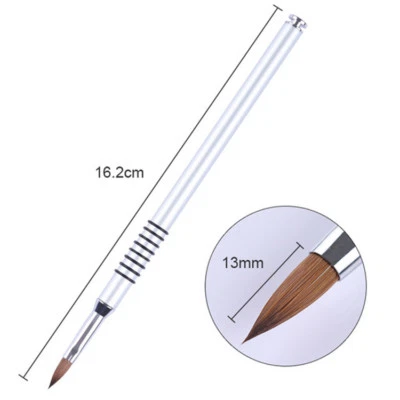 Cepillo de arte en uñas 3D Kolinsky Sable para gel acrílico uñas manicura pedicura cepillos Foto 1 de 4