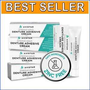 Extra Strong Water-Resistant Denture Adhesive Cream - 12 Hour Hold, Mint Flavor - Picture 1 of 11
