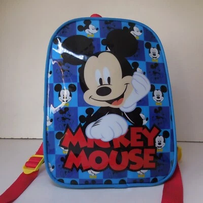 N9387 Mochila Mano Mickey Mouse Disney Vintage Azul Rojo Miniatura Fantasía Foto 1 de 4