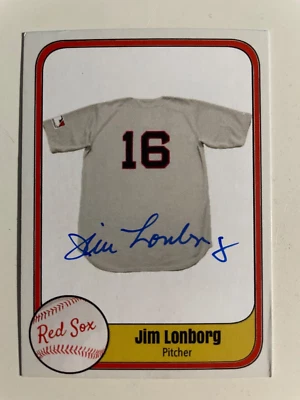 JIM LONBORG autograph BOSTON RED SOX Hall of Fame CY YOUNG custom card signed - Image 1 of 2