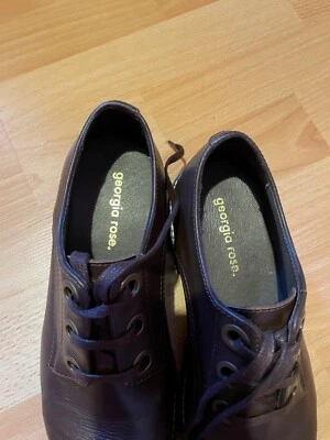 superbes derbies en cuir marron taille 38 - Photo 1/4