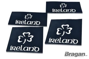 Juego de 4 aletas de barro delanteras y traseras guardabarros delanteros y traseros de goma con logotipo de Irlanda - Imagen 1 de 7