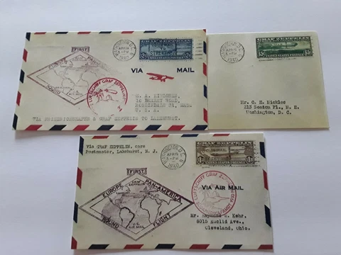 Graf Zeppelin First Pan American Flight Cover-Card Facsimile/Replica of Original Cover