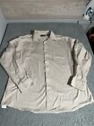 Chaps Shirt Mens 175 34 35 Regular Fit Stretch Collar Wrinkle Free Button Down
