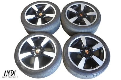 2013 - 2016 PORSCHE 981 CAYMAN SPORT CLASSIC 19 INCH FRONT & REAR WHEEL SET OEM - Image 1 of 4