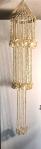 Sea Shell Hanging Capiz Cowrie Boho Mobile Coastal Beach 53" - Picture 1 of 4