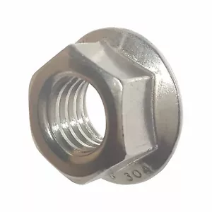 1/4-20 Stainless Steel Flange Nuts Serrated Base Lock Anti Vibration Qty 50 - Picture 1 of 5