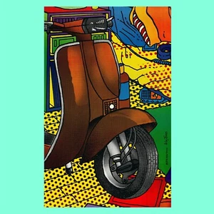 Arly Jones Vespa scooter vintage fine art lithography large print poster 2000s - Picture 1 of 6