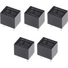 5 Pcs Black Power Relay Dc 12V Pcb Power Relays  For Home