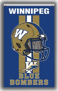 Winnipeg Blue Bombers Football Team Memorable Flag 90x150cm3x5ft Helmet Banner - Picture 1 of 6