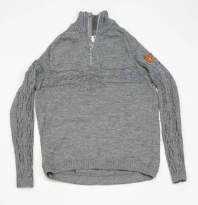 Dale Of Norway Sweater Women Large Grey 1/4 Zip Pullover Baselayer Wool Dalekvam - Picture 1 of 17
