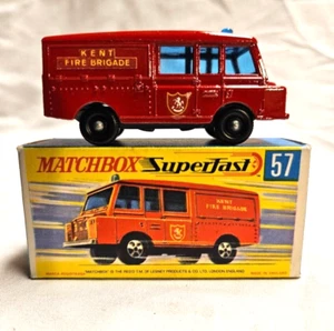 Matchbox 57 Kent Fire Brigade truck (NOT superfast) with MINT Superfast box - Picture 1 of 6