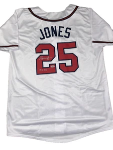 Andruw Jones signed Atlanta Braves white jersey COA w/ 10x GG Inscript PSA ITP - Picture 1 of 5