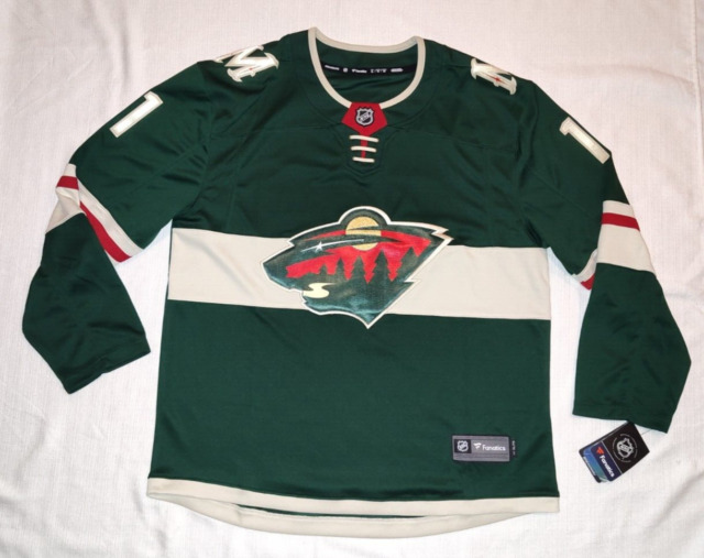 Athletic Knit (AK) H550BA-MIN563B Adult 2009 Minnesota Wild Third Dark Green Hockey Jersey X-Large