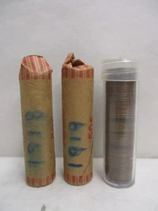 3 Full Rolls of United States Lincoln Wheat Cents Pennies 1918 1919 & 1919-S - Picture 1 of 17